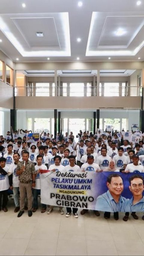 Ratusan Pelaku UMKM Tasikmalaya Dukung Prabowo-Gibran<br>