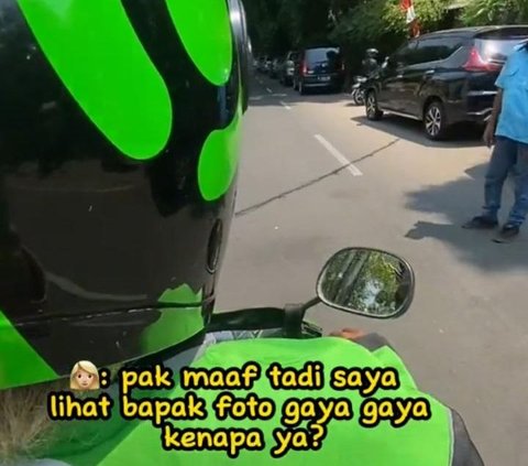 Habis Beli Jaket Baru, Aksi Driver Ojol Minta Tolong Customer untuk Fotokan Dirinya Ini Viral