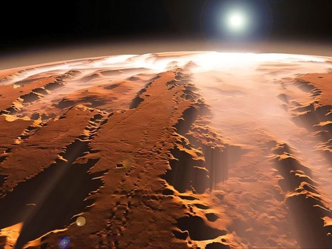 Uniknya Warna Langit Planet Mars Saat Matahari Terbenam, Bukan Merah Tapi BIru