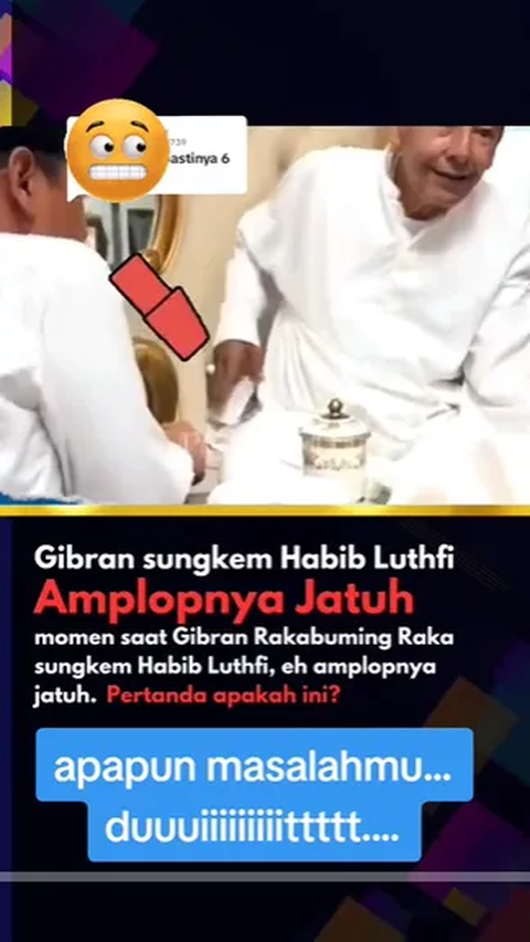 CEK FAKTA: Hoaks Video Gibran Beri Amplop ke Habib Luthfi Saat Sungkem