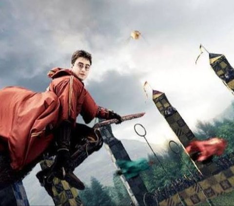 Being a Harry Potter Fanatic, This Man Rides a Flying Fox with a Broomstick