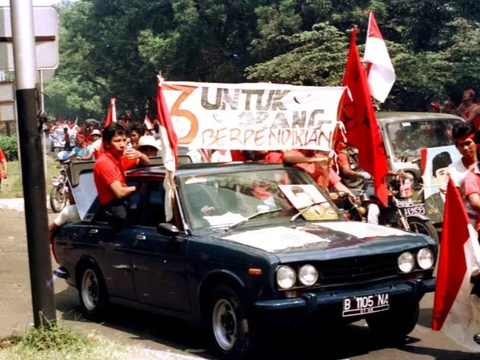 FOTO: Potret Nostalgia Saat Warga Jakarta Kampanye Partai Politik Tahun 1987