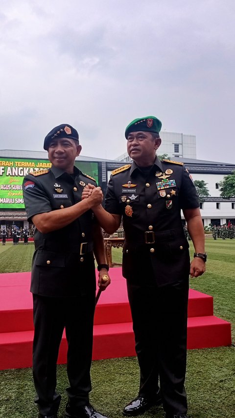 Sertijab Kasad, Jenderal Maruli Simanjuntak Resmi Gantikan Jenderal Agus Subiyanto