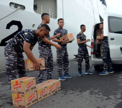 Helping Palestinian Children's Nutrition, Champion Chocolate Drink Sent by the Indonesian Navy to the Gaza Strip