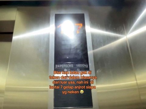 Momen Horor Lift Tiba-Tiba Naik ke Lantai 7 Padahal Gelap dan Kosong, Netizen: Auto Tahan Napas Pas Pintu Kebuka