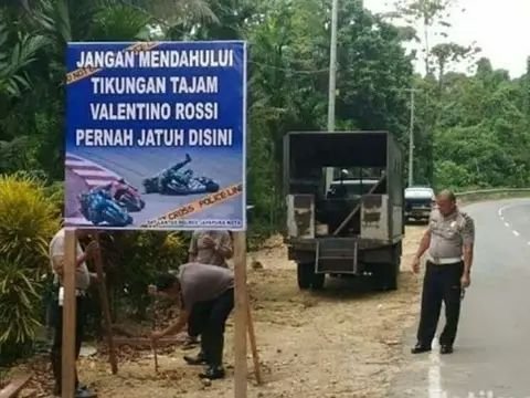 Ada waktu di masa lalu ketika Rossi mencoba jalur di Indonesia