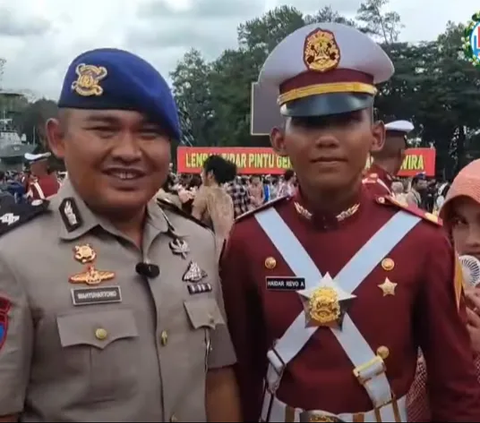 Pangkat Aiptu, Ayah Polisi Sumringah Sang Anak Wisuda Prabhatar Akademi TNI-Akpol 2023