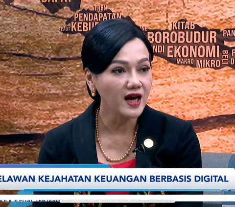 Kepala Eksekutif Pengawas Perilaku Pelaku Usaha Jasa Keuangan, Edukasi dan Pelindungan Konsumen Otoritas Jasa Keuangan (OJK), Friderica Widyasari dalam webinar Kominfo dengan tema 'Melawan Kejahatan Keuangan Berbasis Digital', Senin (21/8/2023).