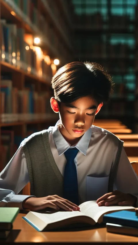 Siswa membaca buku di perpustakaan. (Foto: Liputan6.com)