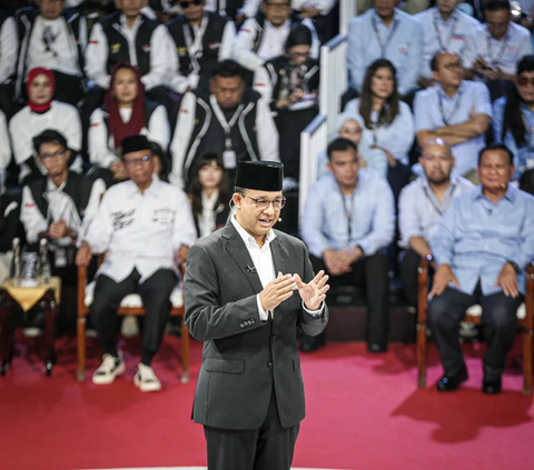 Capres Anies dalam debat perdana Pilpres 2024