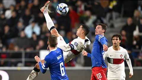 FOTO: Sukses Koleksi 50 Gol dalam Satu Tahun, Inilah Aksi Menawan Cristiano Ronaldo Sepanjang 2023