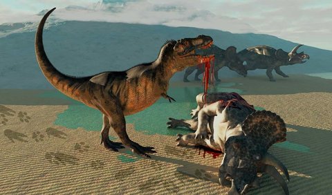8. Fosil Pertarungan Dinosaurus (Dueling Dinosaurs)