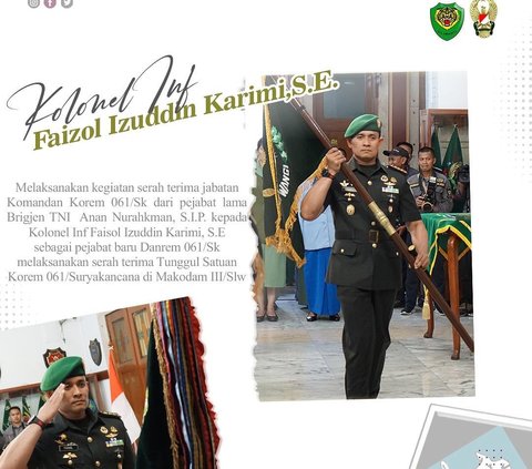 Ia telah melaksanakan kegiatan serah terima jabatan Tunggul Satuan Korem 061/Suryakancana di Makodam III/Slw.