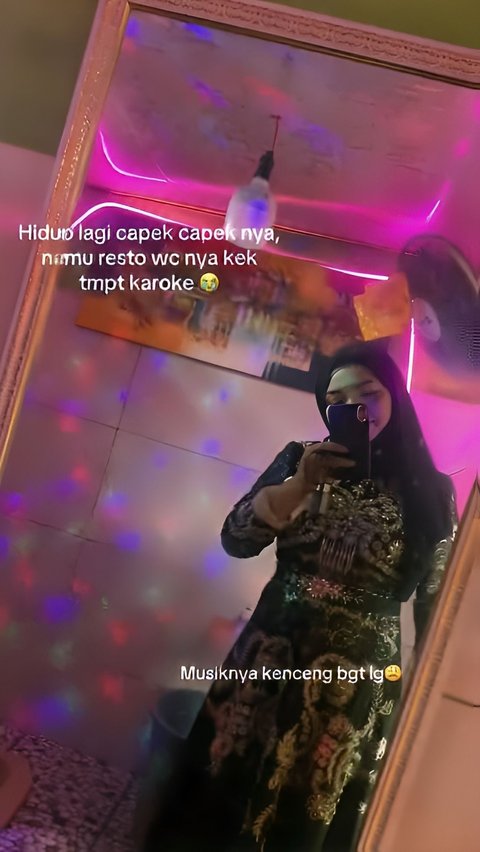 Momen Wanita Masuk Toilet Restoran Serasa Tempat Karaoke, Ada Speaker hingga Lampu Kelap-kelip