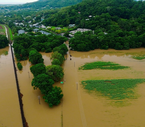 FOTO: Penampakan Udara Saat Banjir Nyaris Tenggelamkan Australia Timur