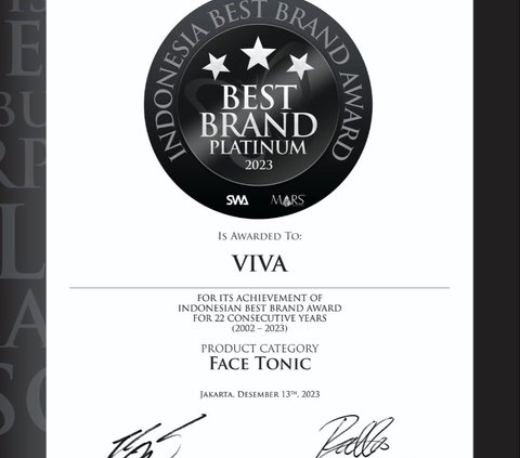 3 Legend Viva Cosmetics Products Win Indonesia Best Brand Award (IBBA) 2023, Already a Favorite Since Long Ago