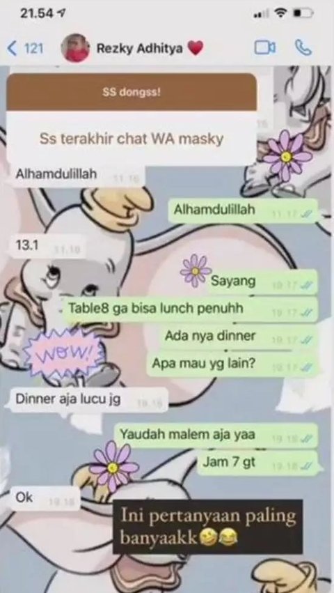 Rezky Aditya di hp Citra Kirana ditulis nama lengkap ditambah emoji hati.