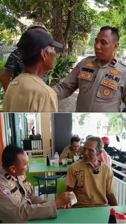 Ajak Makan hingga Antarkan ke Rumah, Begini Momen Haru Polisi saat Bantu Pria Tua di Jalanan