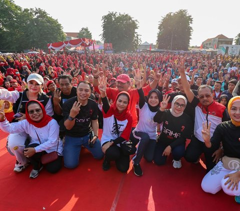 Atikoh Ganjar Ajak Warga Senam: Kalau Perempuan Kuat, Insyaallah Masalah Bangsa Bisa Kelar