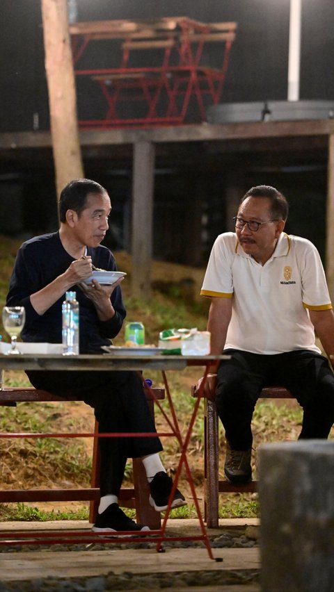 Momen Jokowi hingga Panglima TNI Bermalam di IKN Sambil Santap Nasi Goreng