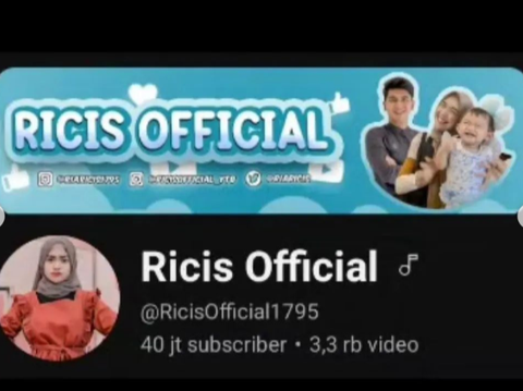 Ria Ricis Removes Teuku Ryan's Photo from YouTube Channel Banner