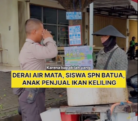 Pertemuan Haru Tukang Ikan Keliling sama Anaknya Siswa Seba Polri di Jalan, Bertemu karena Komandan Penasaran