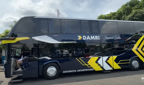 Bus double decker Damri ini menggunakan bodi Imperial Suites Advance Technology D2 Facelift buatan karoseri Tentrem.