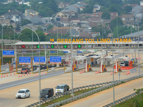 FOTO: Untuk Perlancar Lalu Lintas Natal dan Tahun Baru, Tol Serpong-Cinere Seksi 2 Pamulang-Cinere Dibuka Gratis