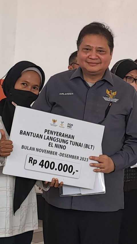 Airlangga Salurkan BLT El Nino Rp400 Ribu Bulan November-Desember untuk Warga DIY