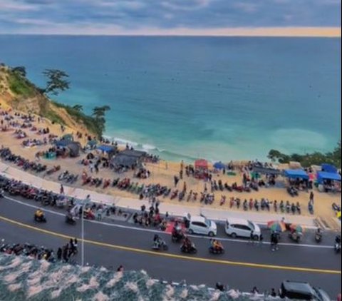 Pria Ini Bagikan Pemandangan Indah Pantai Sine dari Tepi Jalan, Videonya Viral Curi Perhatian