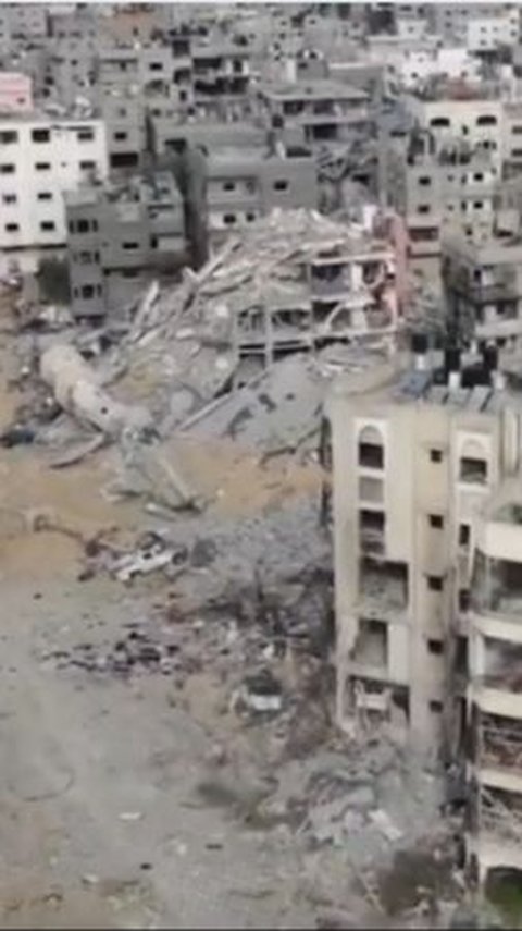 Potret Menyedihkan Kota Gaza Akibat Bombardir Israel, Gedung Bangunan & Jalan Hancur Bak Kota Mati