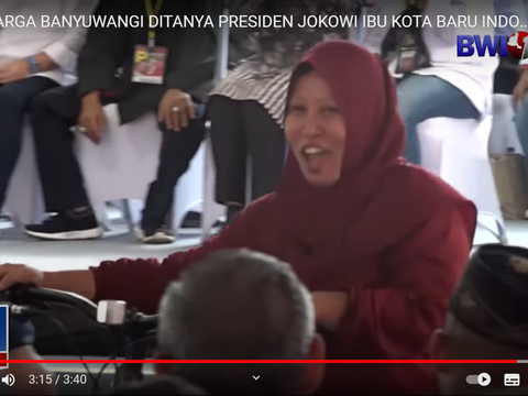 Ditanya Nama Ibu Kota Negara Baru, Jawaban Ibu-ibu di Banyuwangi Ini Bikin Jokowi Ngakak sampai Sakit Perut