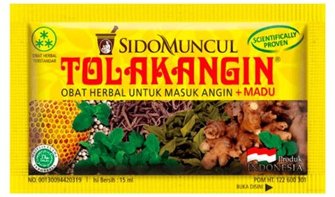 Obat herbal terstandar ini baik diminum saat perjalan jauh, kecapaian dan kurang tidur. Beragam manfaat dan khasiat tersebut didapatkan, karena Tolak Angin dibuat dari herbal alami, seperti ekstrak Foeniculi Fructus (Buah Adas), Isorae Fructus (Kayu Ules), Caryophylli Folium (Daun Cengkeh), Zingiberis Rhizoma (Jahe), Daun Mint dan Madu.