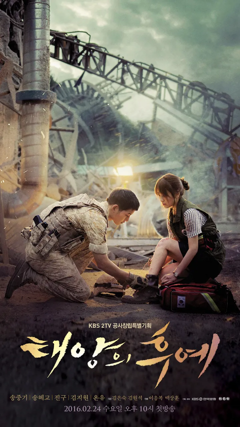 3. DESCENDANTS OF THE SUN (2016): Cinta di Tengah Konflik dan Misi Kemanusiaan