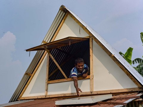 FOTO: Uniknya Khudi Bari, Rumah Mungil yang Dirancang Tahan Banjir di Bangladesh