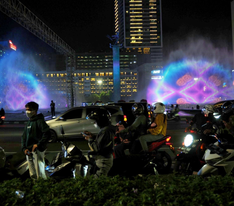 FOTO: Penampakan Water Screen Bundaran HI yang Akan Memeriahkan Malam Pergantian Tahun 2024 di Jakarta