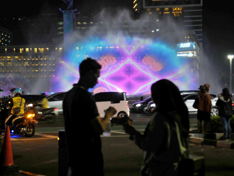 FOTO: Penampakan Water Screen Bundaran HI yang Akan Memeriahkan Malam Pergantian Tahun 2024 di Jakarta