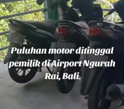 Viral, Ratusan Motor Parkir Bertahun-tahun Sampai Berdebu di Bandara I Gusti Ngurah Rai Bali