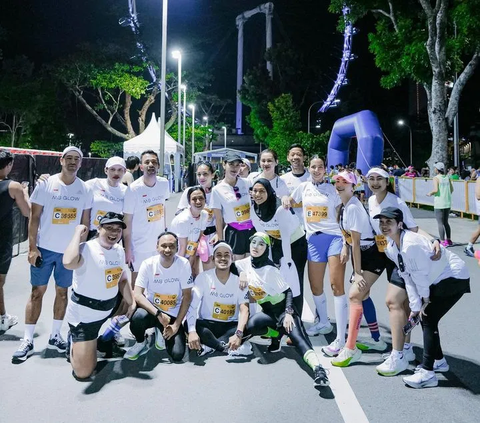10 Potret Aaliyah Massaid saat Ikut Lari Maraton 10 Km di Singapura, Penampilan Cantiknya Curi Perhatian