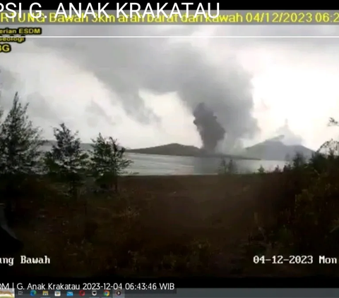 Erupsi Gunung Anak Krakatau, Lontarkan Abu Setinggi 1.400 Meter