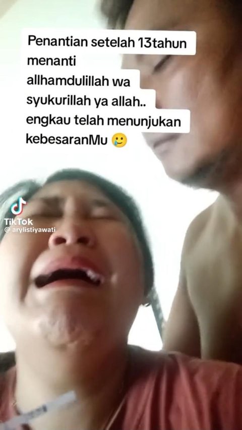 13 Tahun Menanti Buah Hati, Momen Haru Wanita Menangis saat Tau Positif Hamil Ini Viral