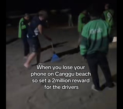 Viral Bule Kehilangan HP di Pantai, Minta Bantuan Ojol dengan Imbalan Uang Rp2 Juta