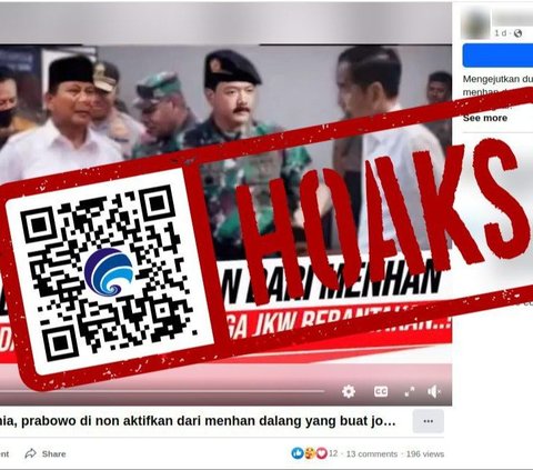 CEK FAKTA: Hoaks Menhan Prabowo Subianto Dinonaktifkan oleh Jokowi