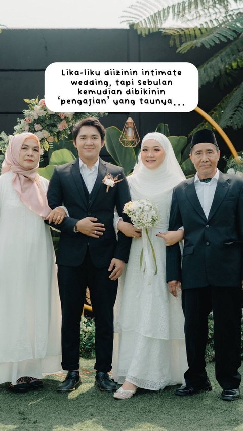 Pemilik TikTok @nayadefisa sebelumnya telah menggelar intimate wedding, Ia pun terlihat cantik dan gagah dengan makeup flawless.