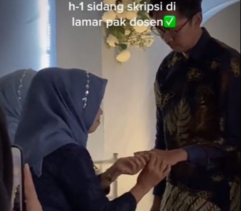 Viral Wanita Ini Dilamar Dosennya saat H-1 Sidang Skripsi, Selisih Usia Tak Jadi Masalah