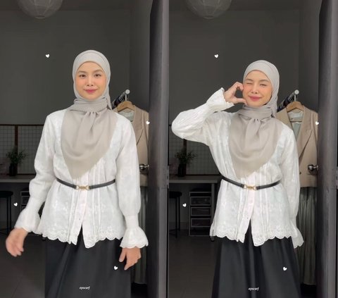 Clean and Professional Square Hijab Tutorial for Office