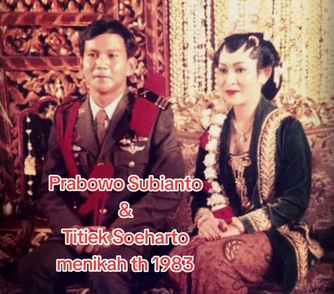 Gagah dan Cantik, Begini Potret Lawas Pernikahan Prabowo Subianto & Titiek Soeharto