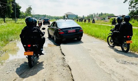 Semula rute Jokowi mengecek Jalan Rumbia, Lampung Tengah.