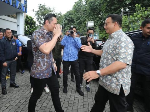 Momen Kompak Anies-AHY di Markas Demokrat