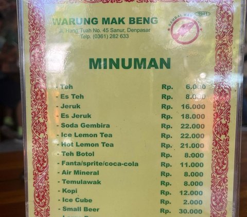 Mengenal Warung Mak Beng Bali, Restoran yang Masuk 3 Besar Legendaris Dunia